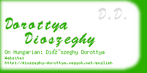 dorottya dioszeghy business card